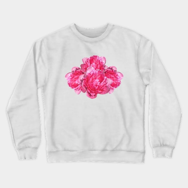 Peonies - Pink watercolour Crewneck Sweatshirt by PhotosbyHealy